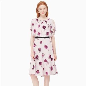 Kate spade encore rose flutter dress